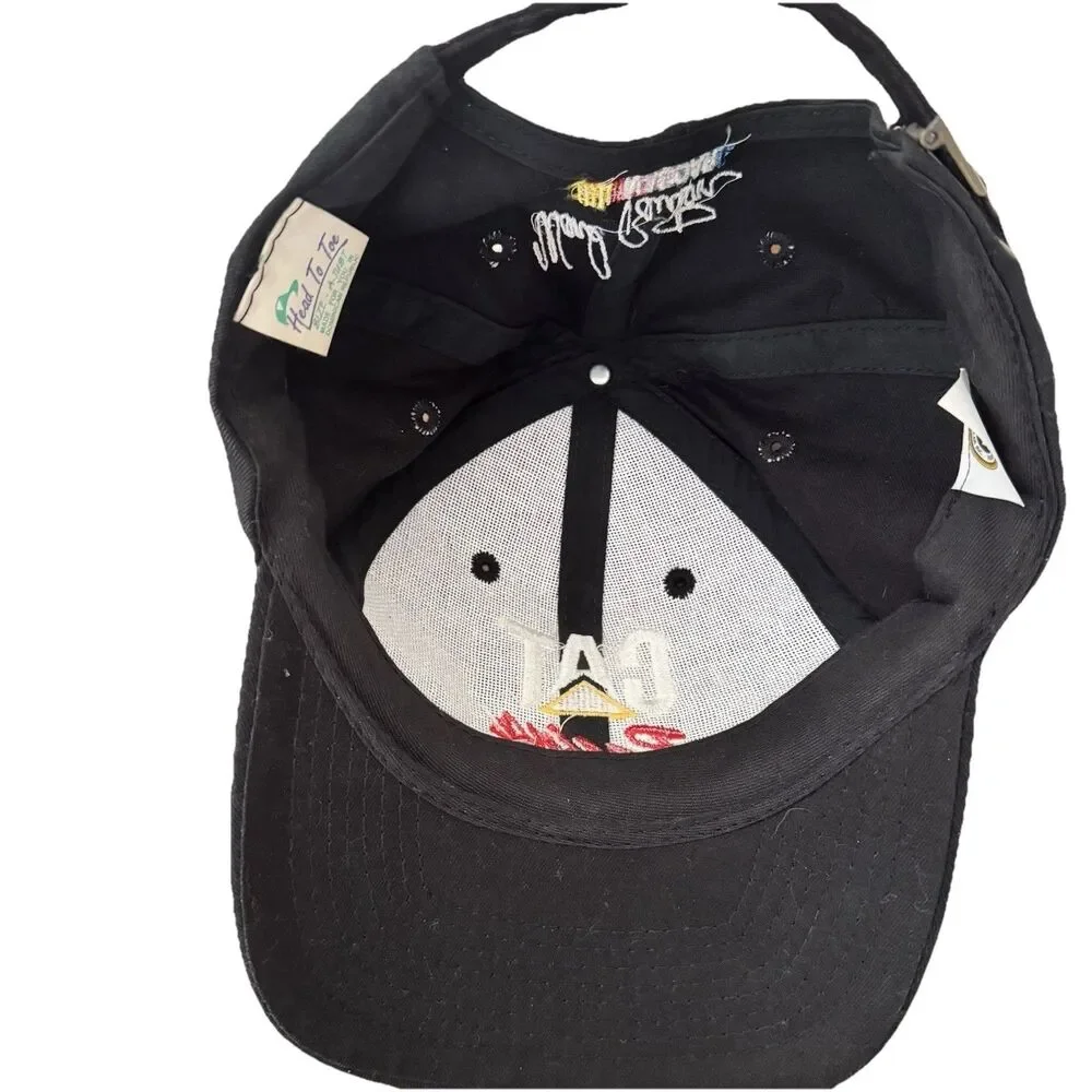 Nascar Cat Racing Cap Hat Mens Adjustable Ward Burton Black Vtg Head To Toe New